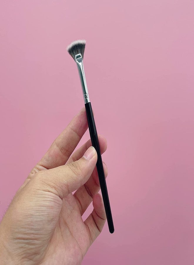 TEONEI Fan Mascara Brushes Eyelash Eyebrow Brush Makeup Brushes Eye Lashes Makeup Tools Eyelash Brush Eyebrow Brushes Eye Shadow Brushes,2Pcs (Plastic Handle) - Image 5